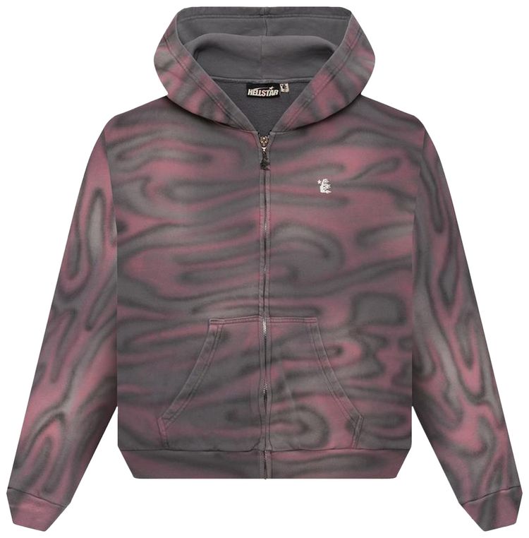 Hellstar Path to Paradise Airbrush Zip Up Hoodie Pink