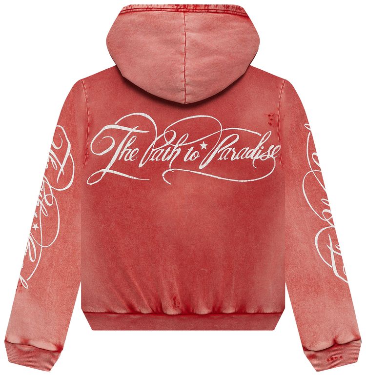 Hellstar Path To Paradise Zip Up Hoodie Red