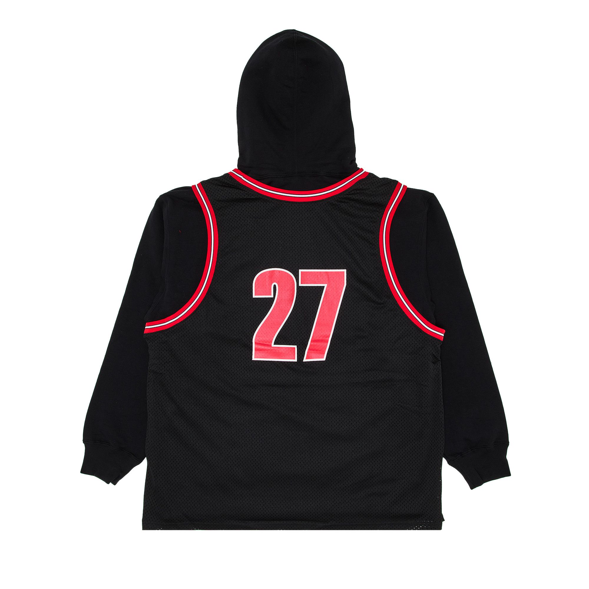Buy Supreme Basketball Jersey Hooded Sweatshirt 'Black' - SS21SW4