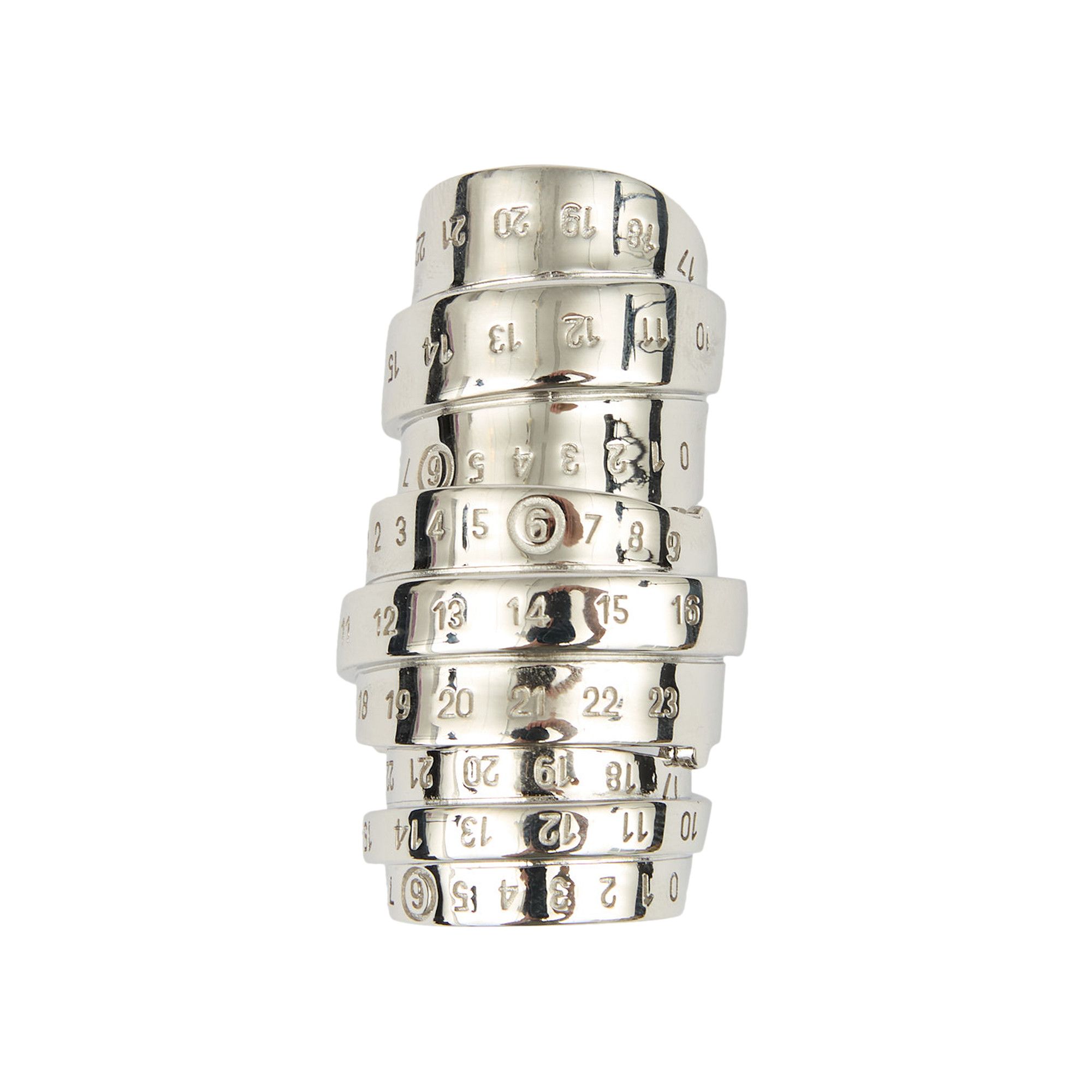 Buy MM6 Maison Margiela Minimal Logo Ring 'Polished Palladio