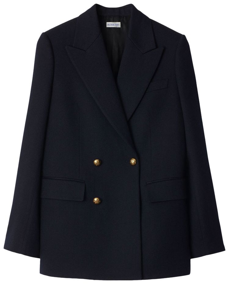Burberry Wool Tailored Jacket Navy