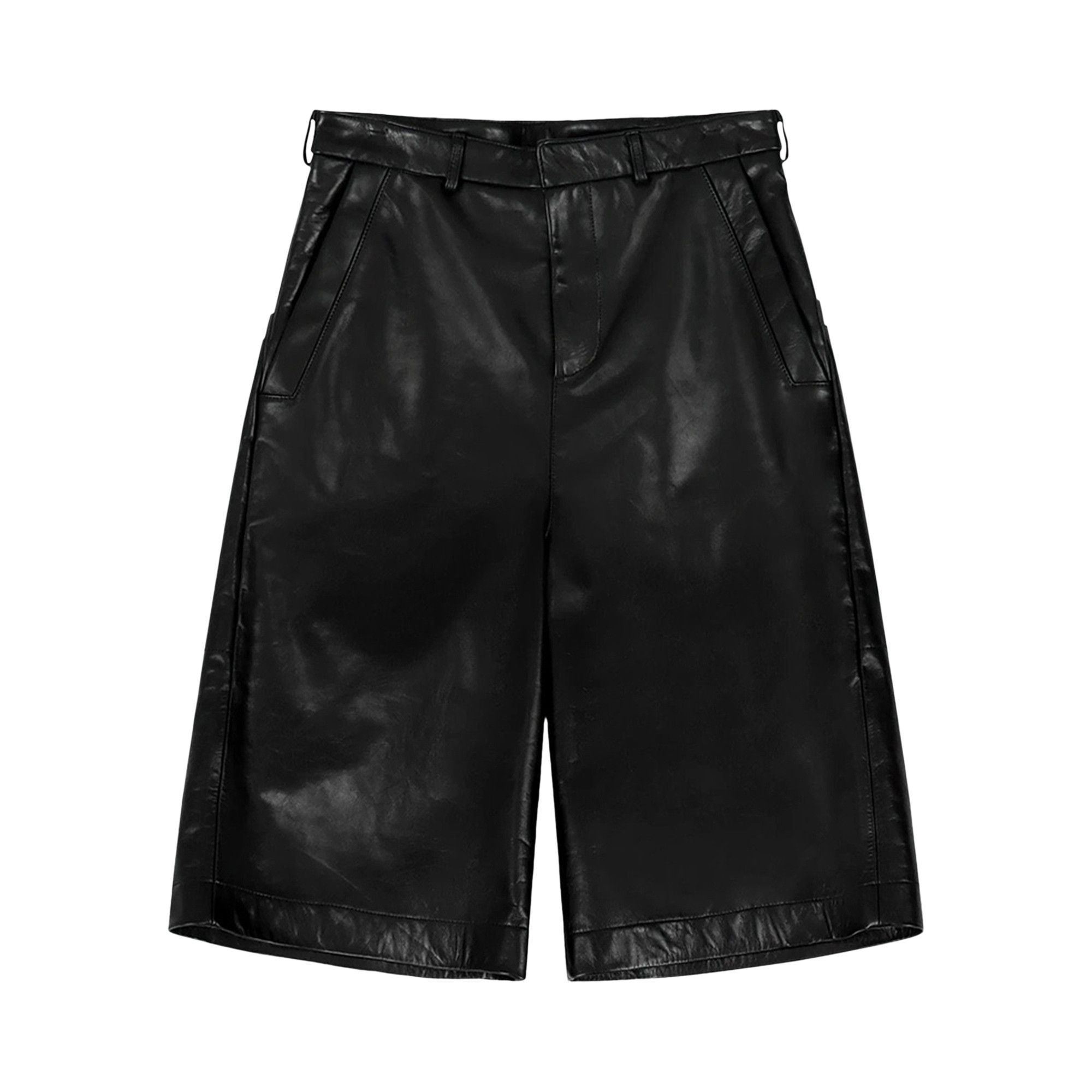 Buy Entire Studios Area Short 'Black Leather' - ES2626BL | GOAT
