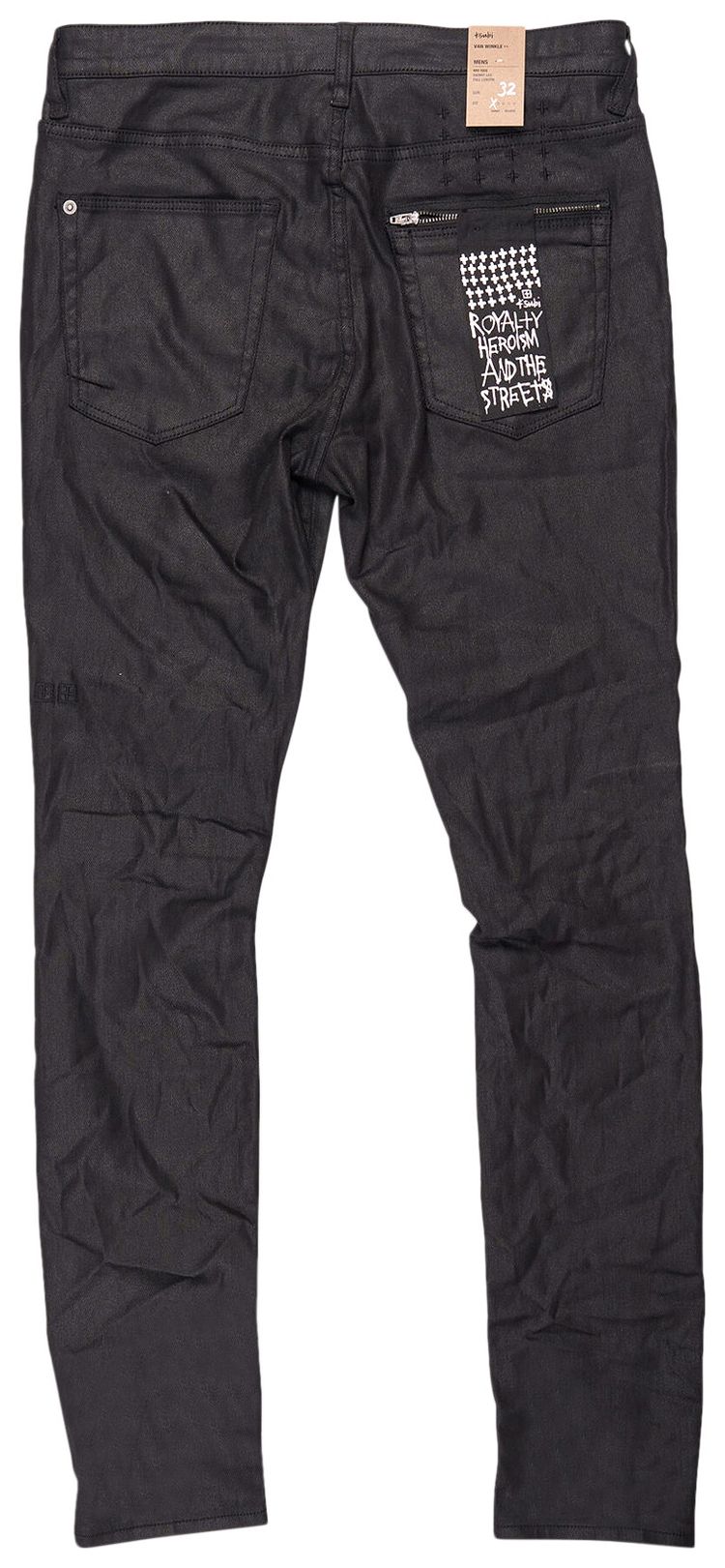 Ksubi Van Winkle Waxed Caged Skinny Jeans Black