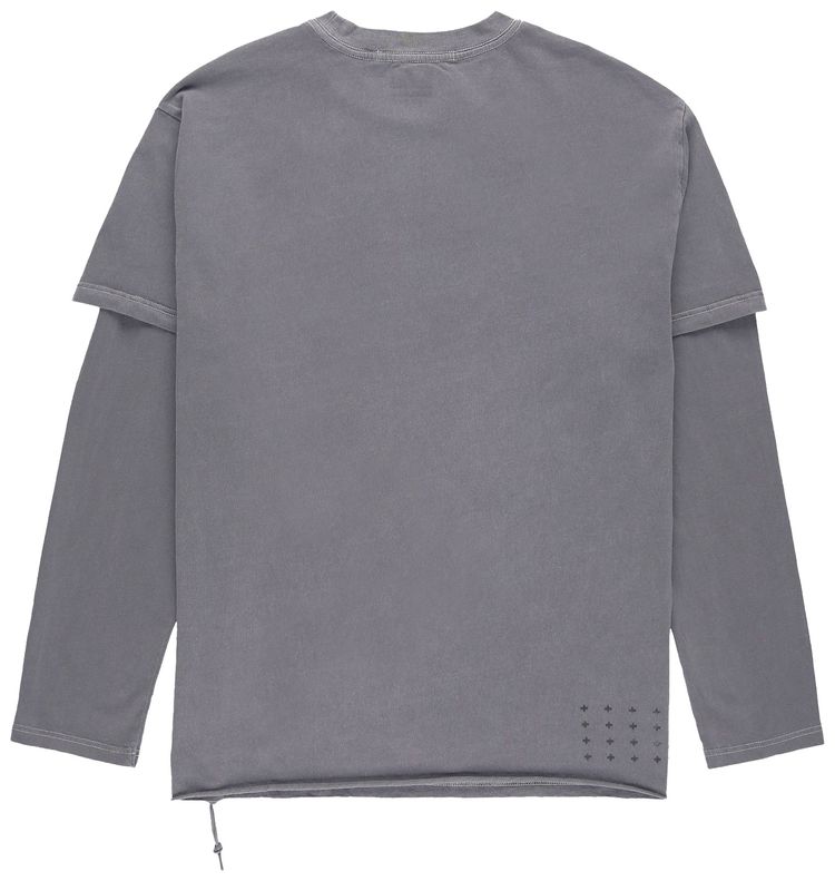 Ksubi Fuego Layered Long Sleeve T Shirt Faded Black