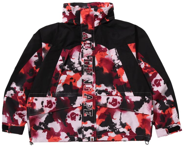 BAPE Map Camo Snowboard Jacket Red