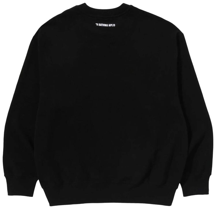 BAPE One Point Relax Fit Crewneck Sweatshirt Black