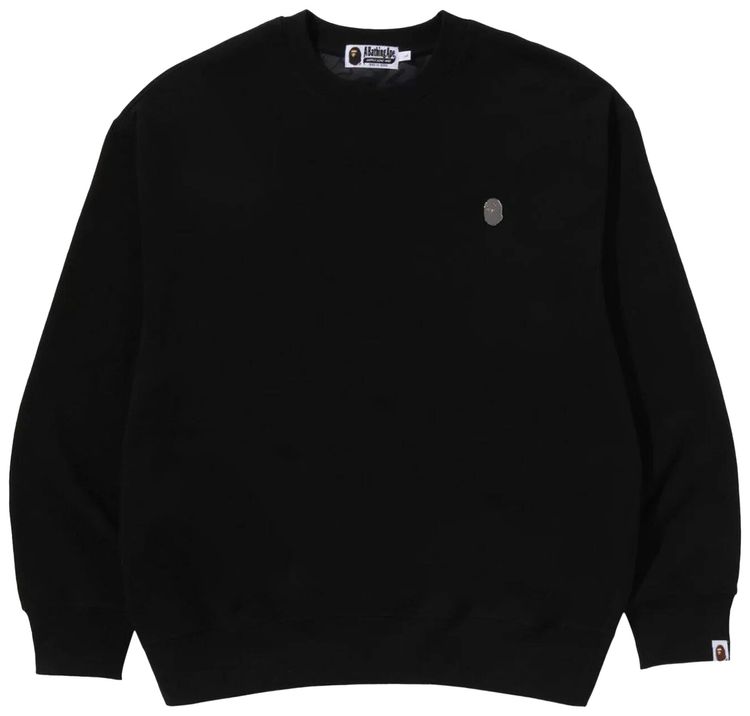 BAPE One Point Relax Fit Crewneck Sweatshirt Black