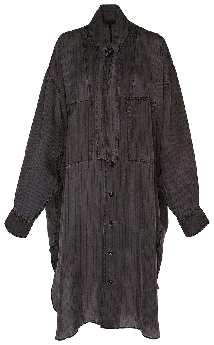 Ys U Shirt Dress With Tie BlueGrey