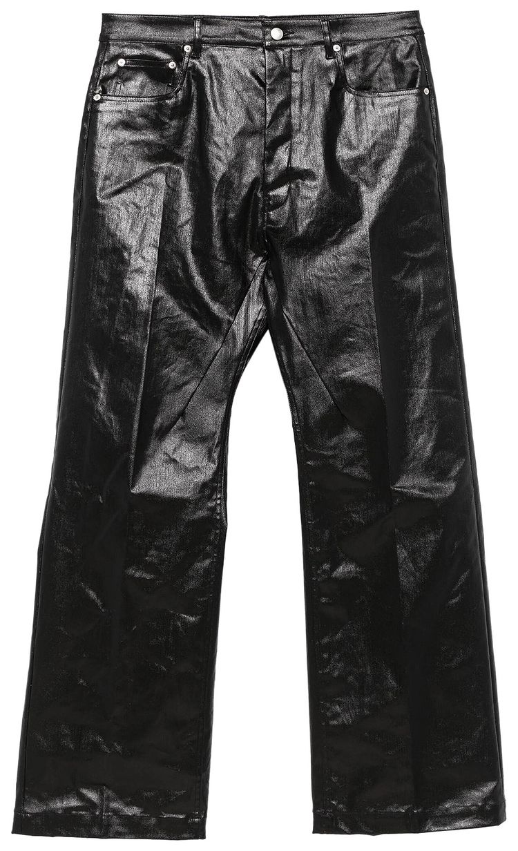 Rick Owens Coated Denim Geth Jeans Black
