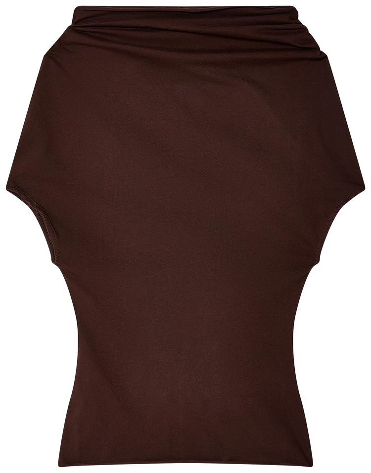 Rick Owens Jersey Shroud T Shirt Mahogany