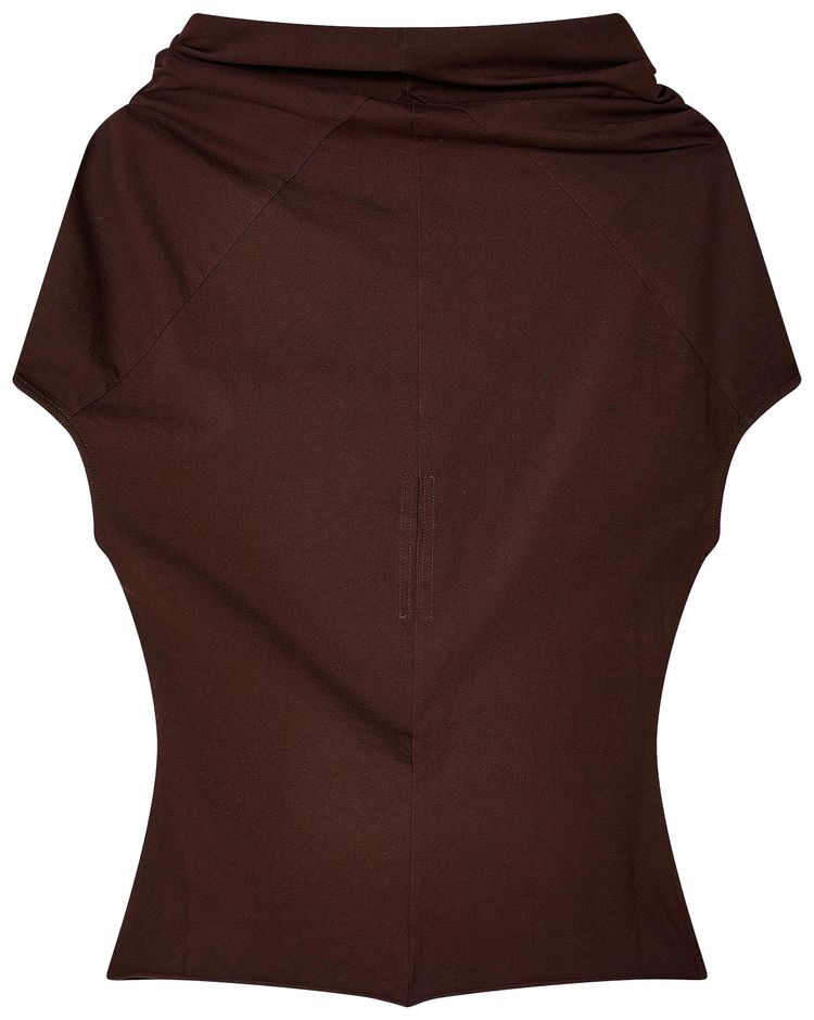 Rick Owens Jersey Shroud T Shirt Mahogany