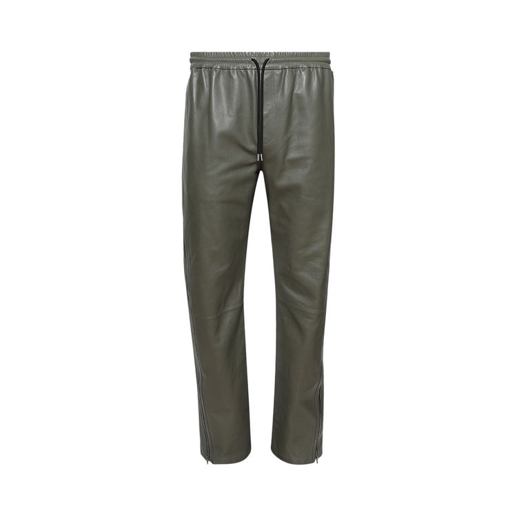 Acne Studios Leather Trousers Dusty Green