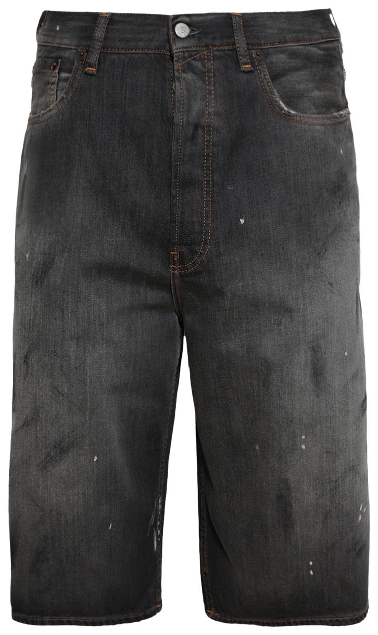 Acne Studios Loose Fit Denim Shorts Black