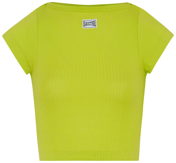 Jean Paul Gaultier Cropped Baby Tee Lime