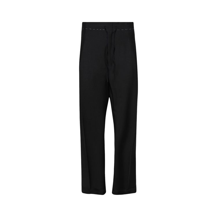 Maison Margiela Creased Stitch Detailed Trousers Black