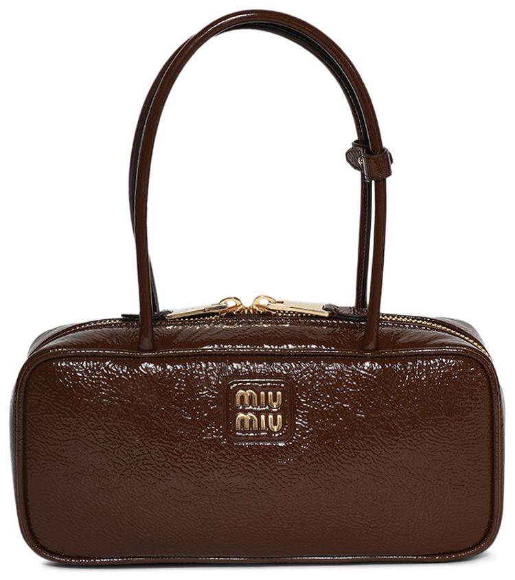 Miu Miu Beau Naplak Patent Leather Bag Palisander