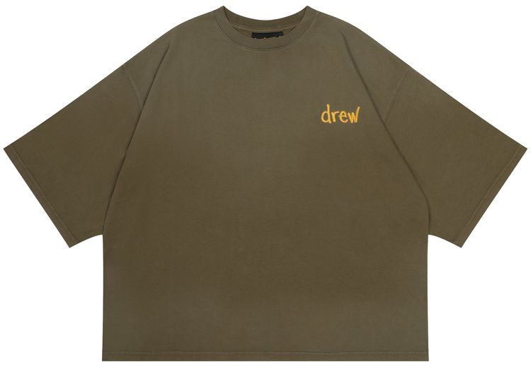 Drew House Scribble Boxy T Shirt Faded Olive