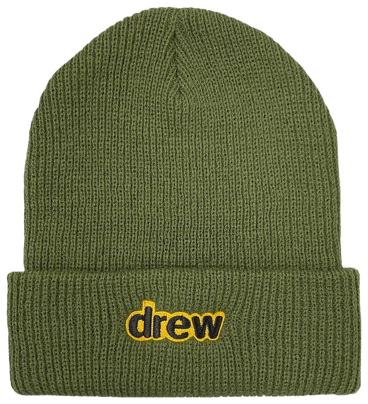Drew House Letter Beanie Midnight Olive