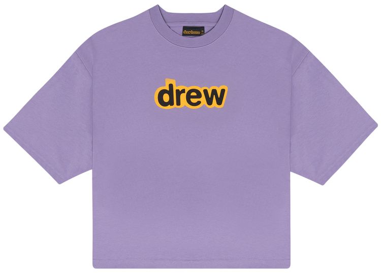 Drew House Secret Letter Square Drop Shoulder T Shirt Lavender Purple