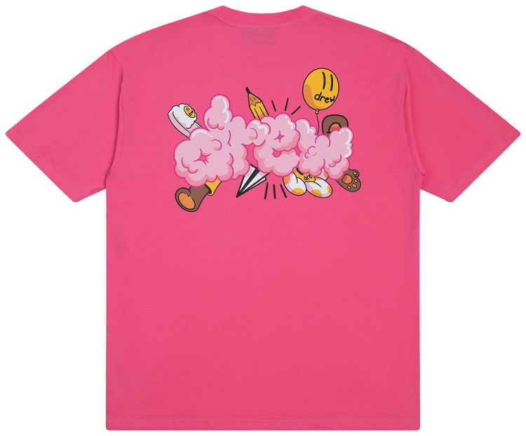 Drew House Doodle Joy Tee Pink