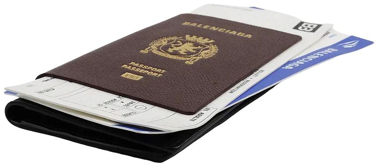 Balenciaga Passport Long Wallet Passport Burgundy