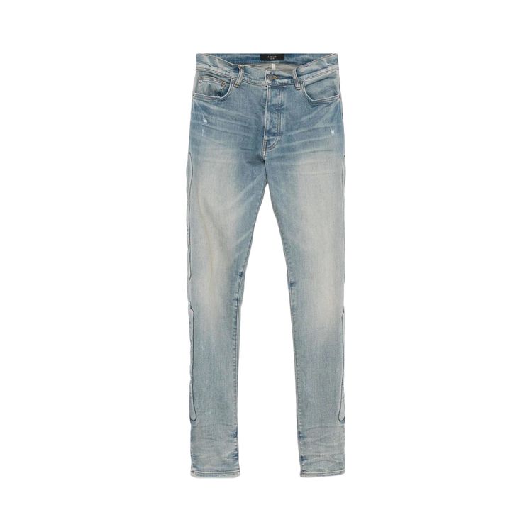 Amiri 3D Bones Skinny Jean Clay Indigo