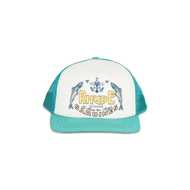 Rhude Sardines Trucker Hat CreamTeal