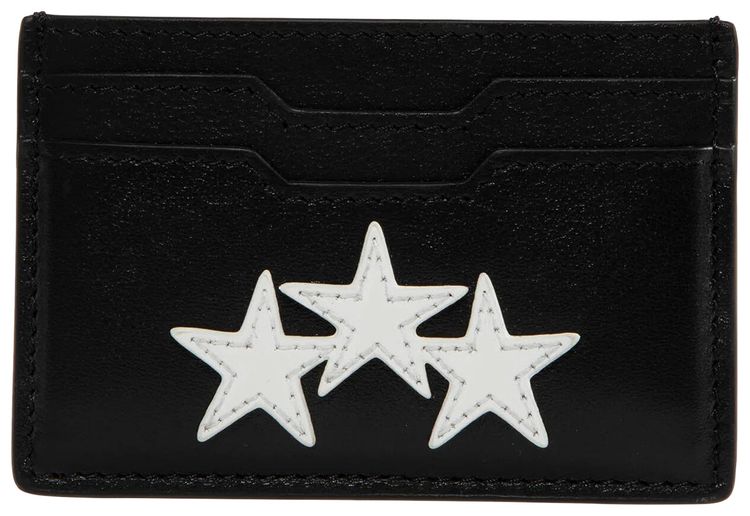 Amiri Three Star Leather Card Holder Black