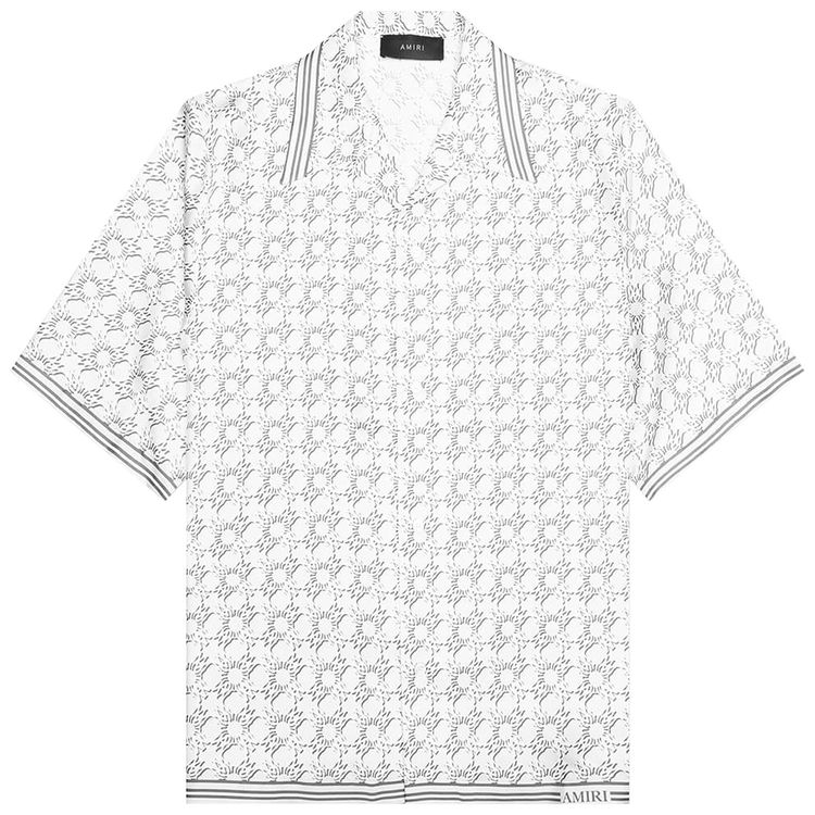 Amiri MA Quad Bowling Shirt Asphalt