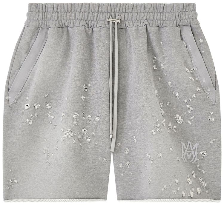 Amiri MA Shotgun Embroidered Short Grey