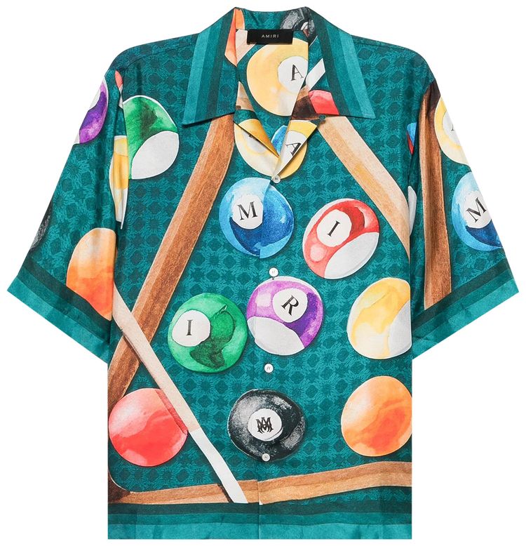 Amiri Billiards Bowling Shirt Evergreen