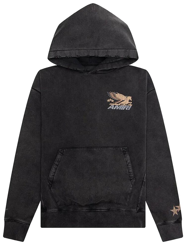 Amiri Vintage Pegasus Hoodie Black