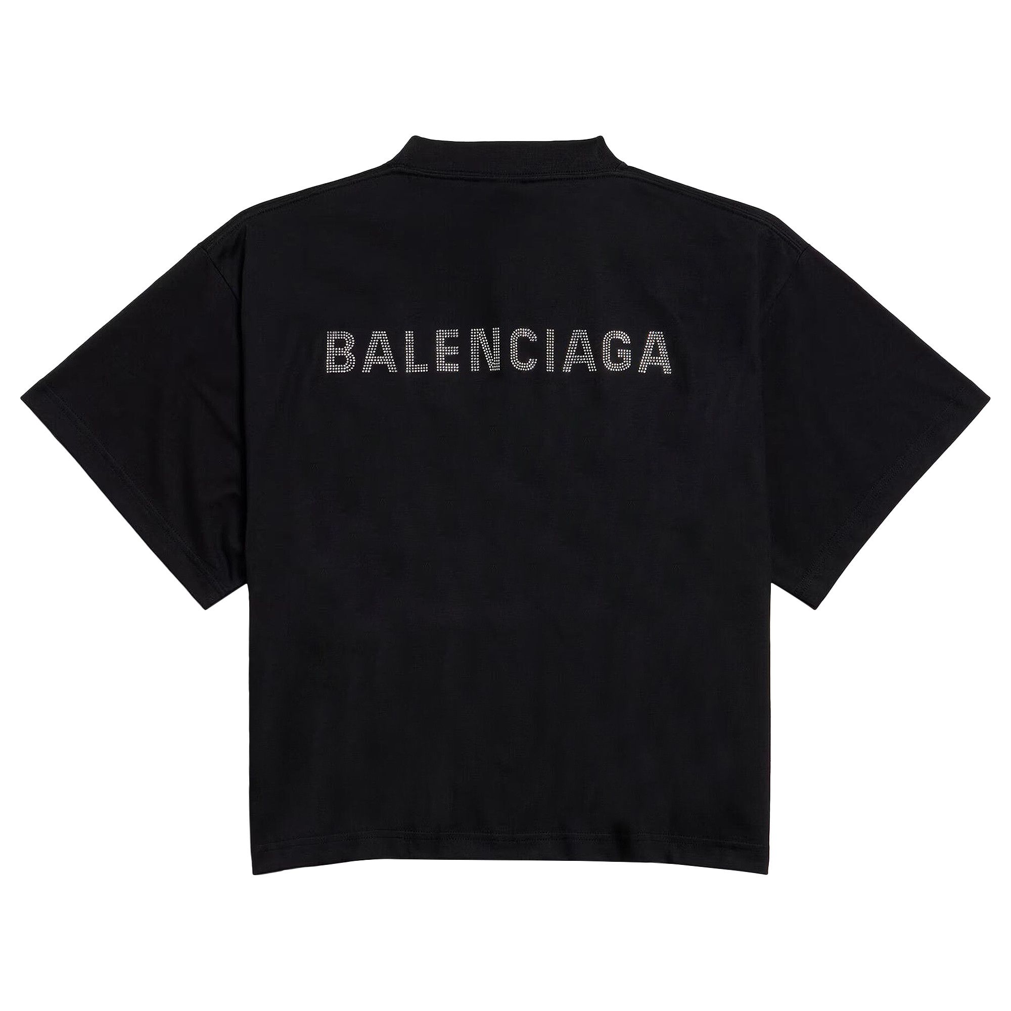 Buy Balenciaga Short-Sleeve Cropped T-Shirt 'Black' - 818431 T0VJ6