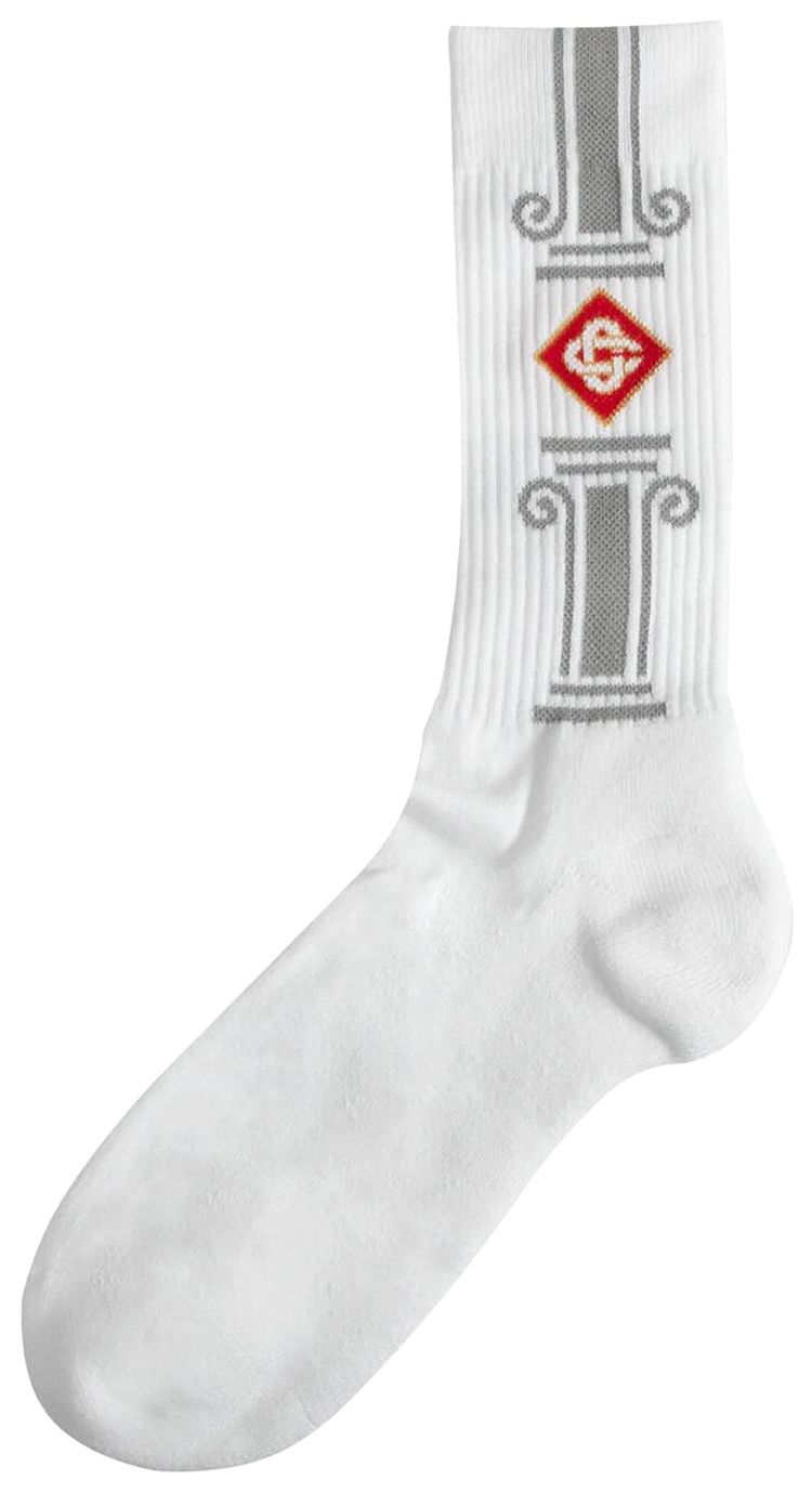 Casablanca Printed Socks Grey Column