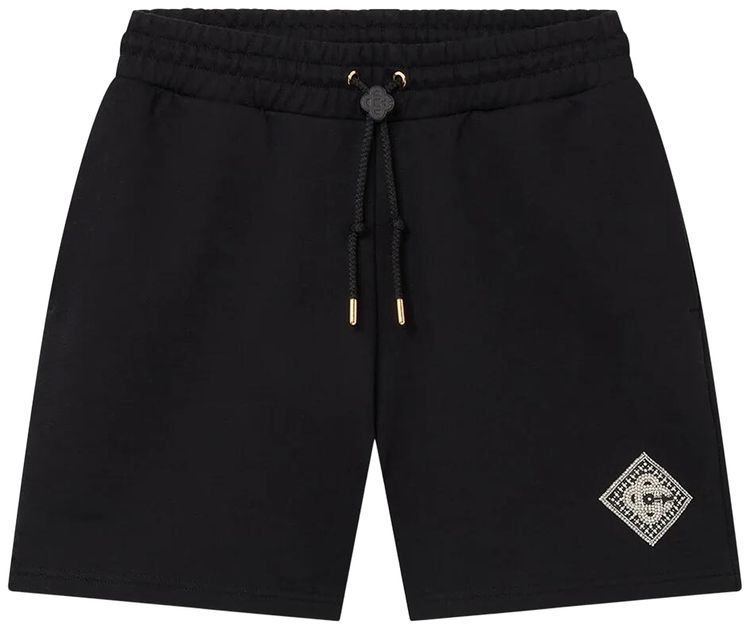 Casablanca Pearl Diamond Sweatshorts Black