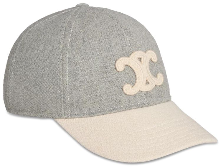 CELINE Triomphe Baseball Cap VanillaGrey