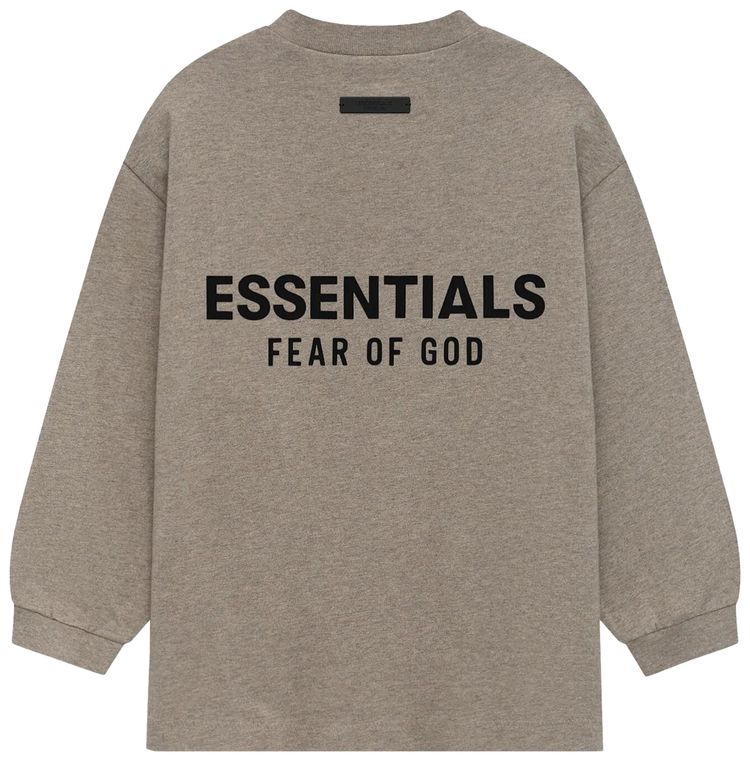 Fear of God Essentials Kids Jersey Long Sleeve Tee Heather Grey