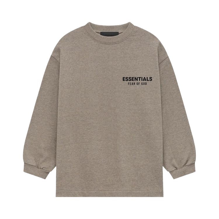 Buy Fear of God Essentials Kids Jersey Long-Sleeve Tee 'Heather Grey ...