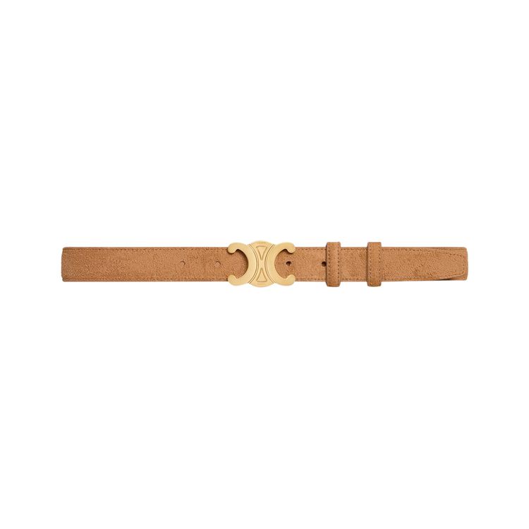 CELINE Medium Triomphe Belt Tobacco