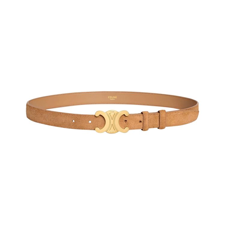 CELINE Medium Triomphe Belt Tobacco