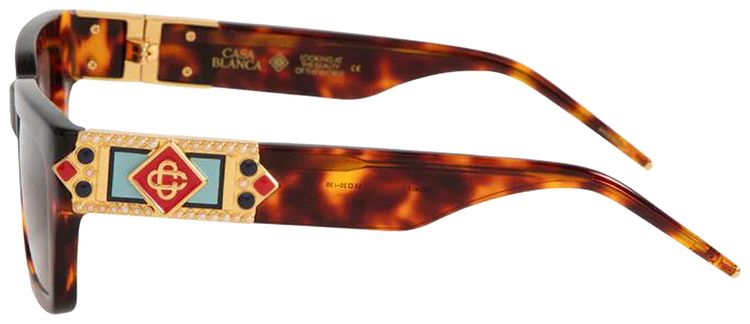 Casablanca Monogram Plaque Sunglasses Brown