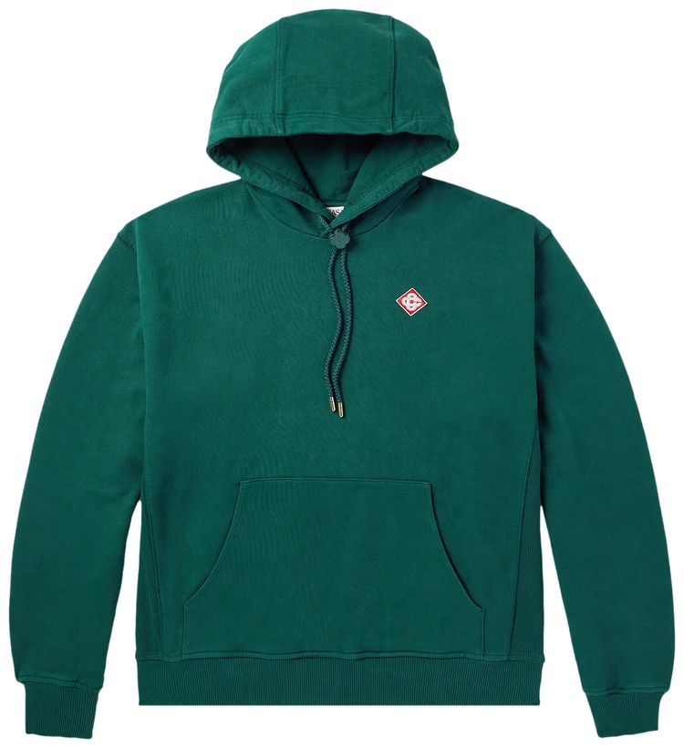 Casablanca Diamond Logo Hooded Sweatshirt Green
