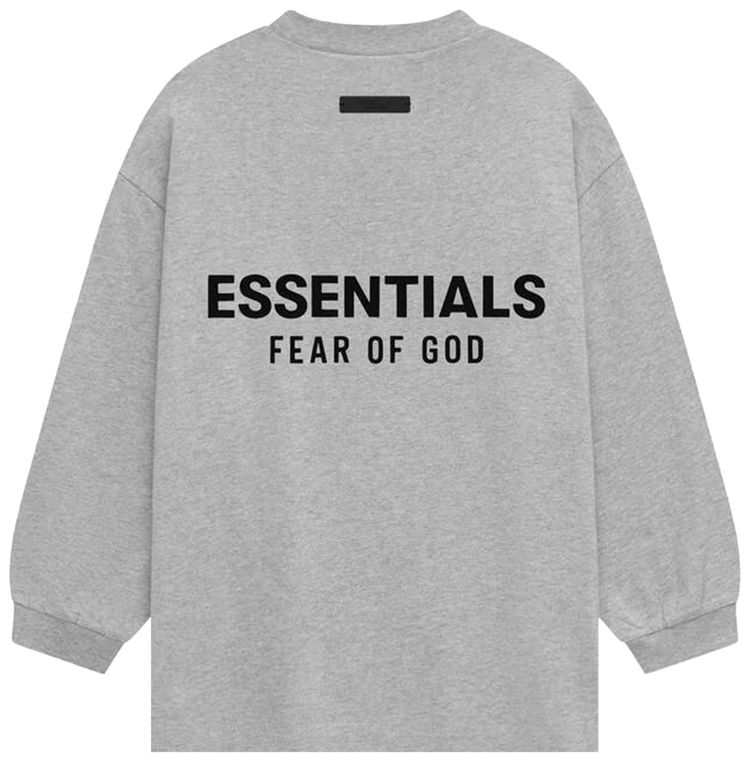 Buy Fear of God Essentials Kids Jersey Long-Sleeve Tee 'Light Heather ...