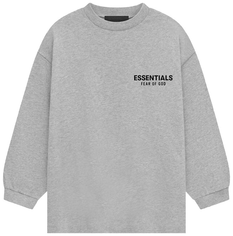 Buy Fear of God Essentials Kids Jersey Long-Sleeve Tee 'Light Heather ...