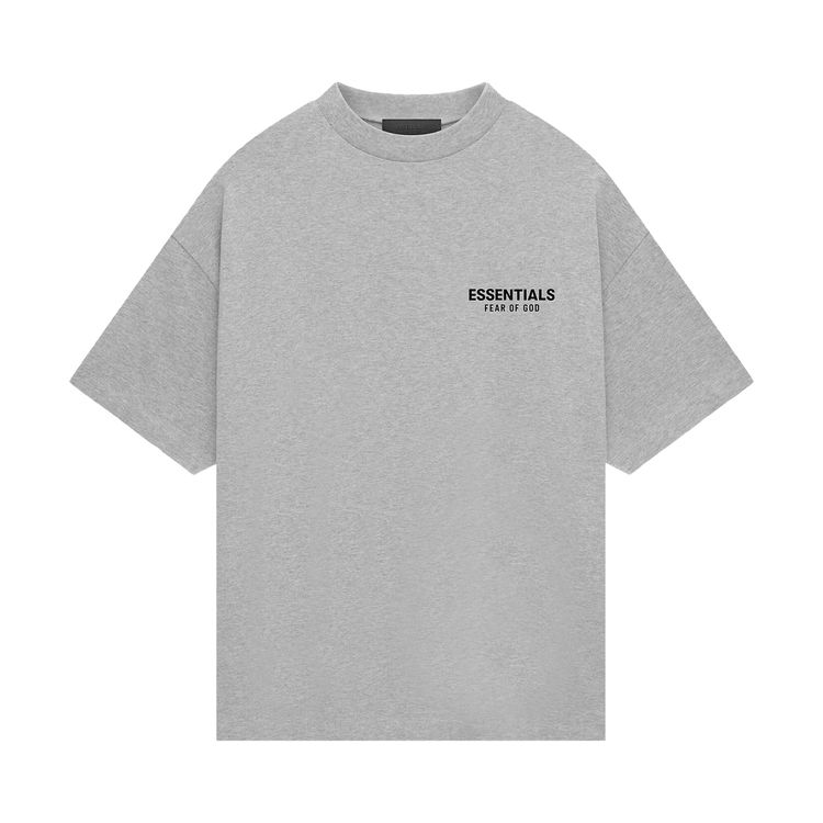Buy Fear of God Essentials Jersey Crewneck T-Shirt 'Light Heather Grey ...