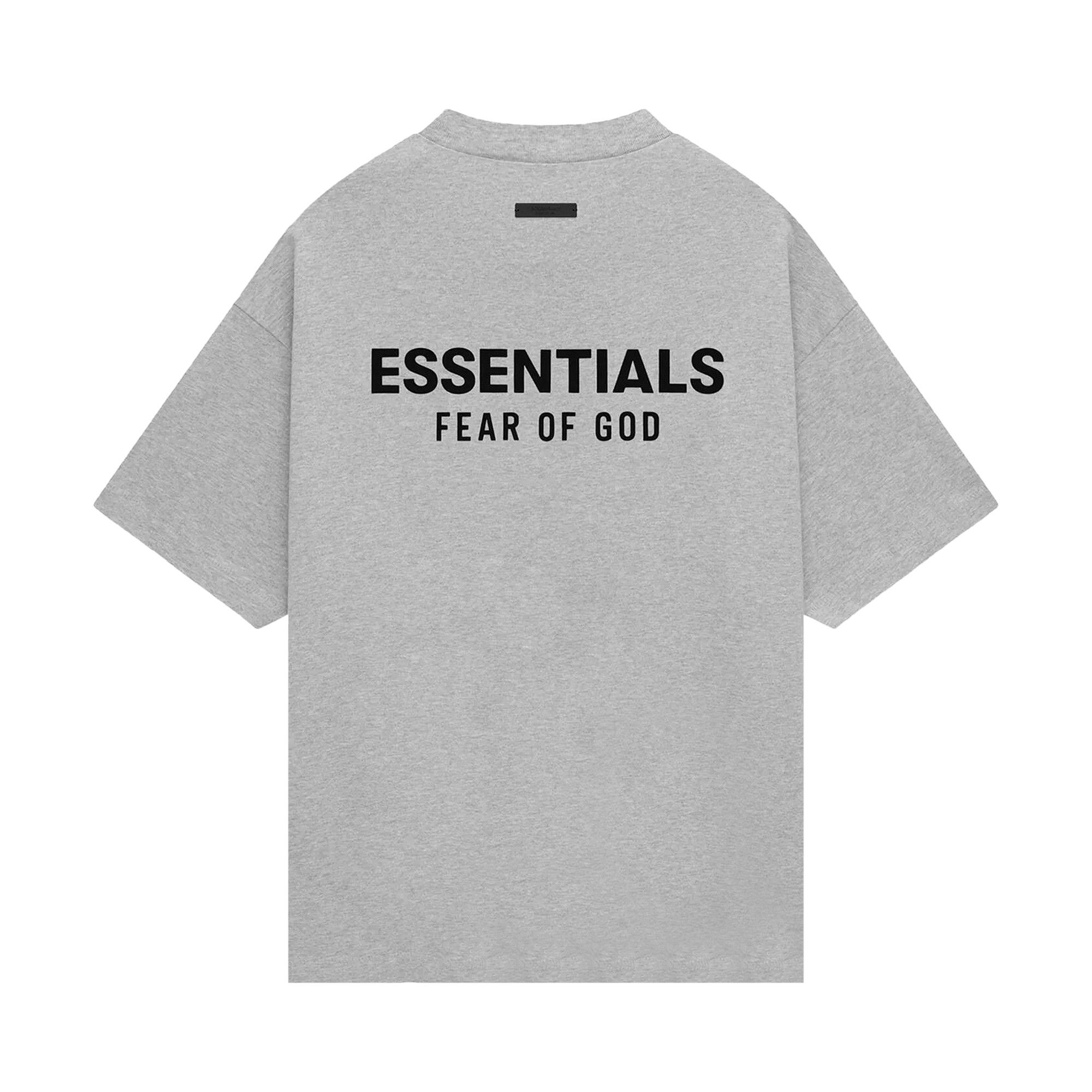 Buy Fear of God Essentials Jersey Crewneck T-Shirt 'Light Heather