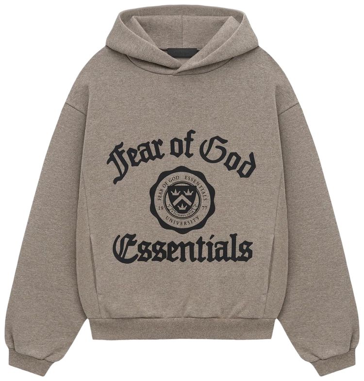 Fear of God Essentials Kids Heavy Fleece Vintage Shrunken Hoodie Heather Grey