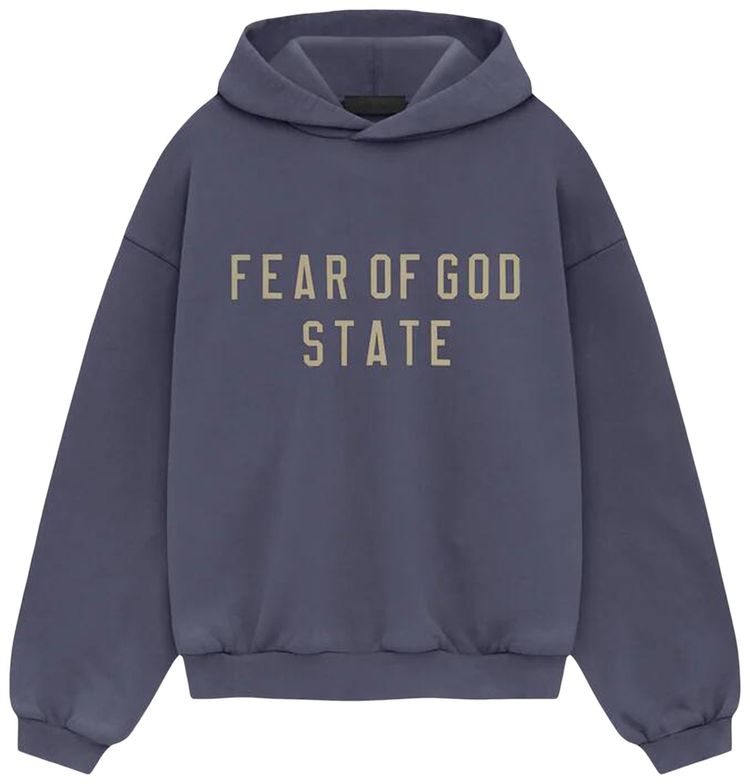 Fear of God Essentials Kids Heavy Fleece Hoodie Marine