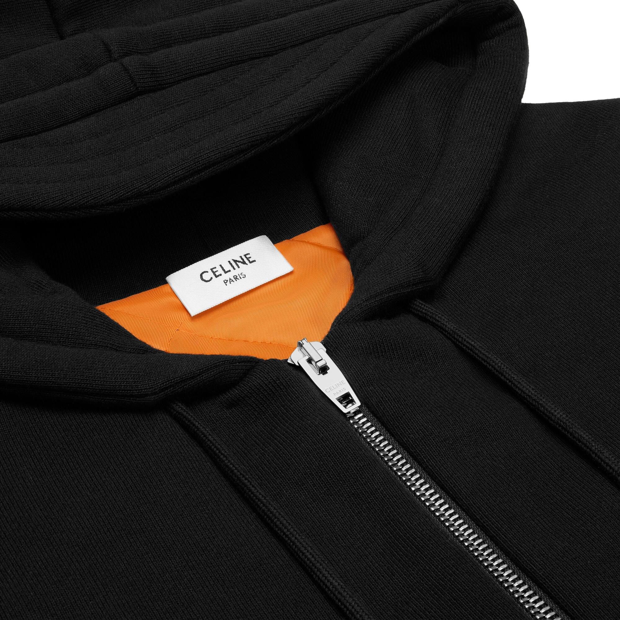 Buy CELINE Zipped Quilted Hoodie 'Black/White' - RY04I345F 38AW | GOAT