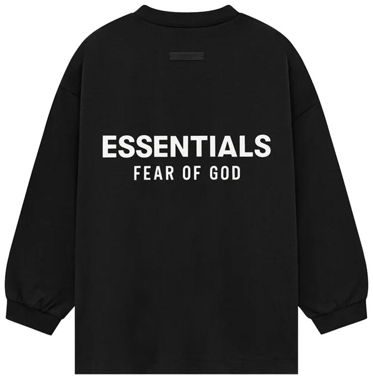 Fear of God Essentials Kids Jersey Long Sleeve Tee Black